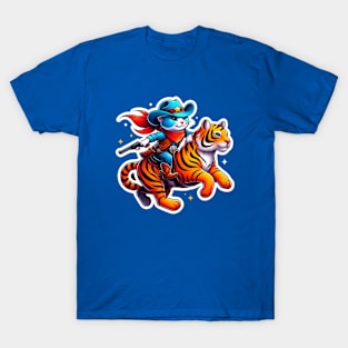 Cowboy Cat Rides a Tiger T-Shirt